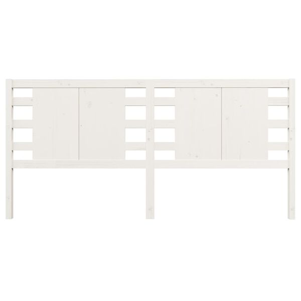 vidaXL Headboard White 126x4x100 cm Solid Wood Pine