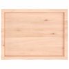 vidaXL Wall Shelf 80x60x(2-6) cm Untreated Solid Wood Oak
