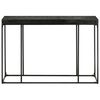vidaXL Console Table Black 110x35x76 cm Solid Acacia and Mango Wood