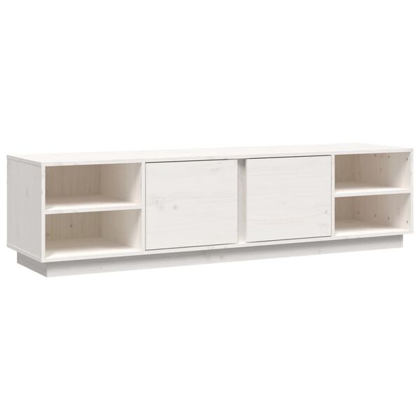 vidaXL TV Cabinet White 156x40x40 cm Solid Wood Pine