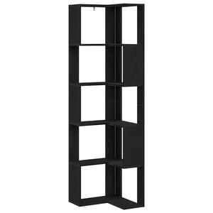 vidaXL Bookcase Black Oak 50 x 50 x 179 cm
