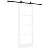 vidaXL Sliding Door ORKDAL 83 x 202 cm Solid Pine Wood and Glass