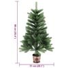 vidaXL Artificial Christmas Tree Lifelike Needles 90 cm Green