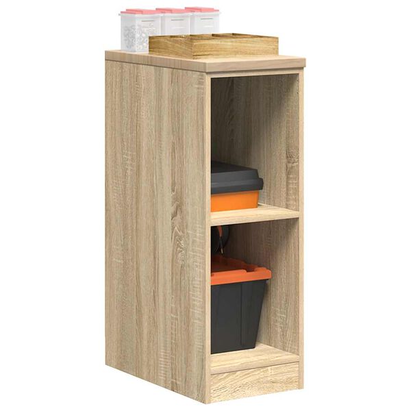 vidaXL Garage Storage Cabinet Sonoma Oak 30x51x85 cm Solid Wood Pine