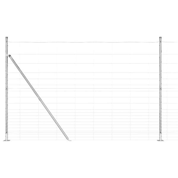 vidaXL Field Fence Silver 25 x 1.6 m Galvanised steel