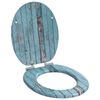 vidaXL Soft-Close Toilet Seat Blue 44 x 38 cm MDF board