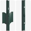 vidaXL Fence Post 11 pcs Green 120 cm Steel