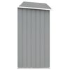 vidaXL Garden Log Storage Shed Galvanised Steel 330x84x152 cm Grey