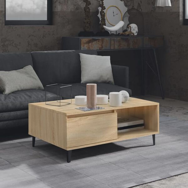 vidaXL Coffee Table Sonoma Oak 90x60x35 cm Engineered Wood