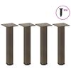 vidaXL Coffee Table Legs 4 pcs Natural Steel 42-44 cm Steel