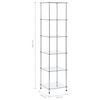 vidaXL 6-Tier Shelf Transparent 40x40x160 cm Tempered Glass