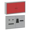 vidaXL Tool Cabinet Set with Shelf 3 pcs Red Powder-Coated Steel