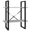 vidaXL 2-Tier Book Cabinet Concrete Grey 60x30x70 cm Engineered Wood