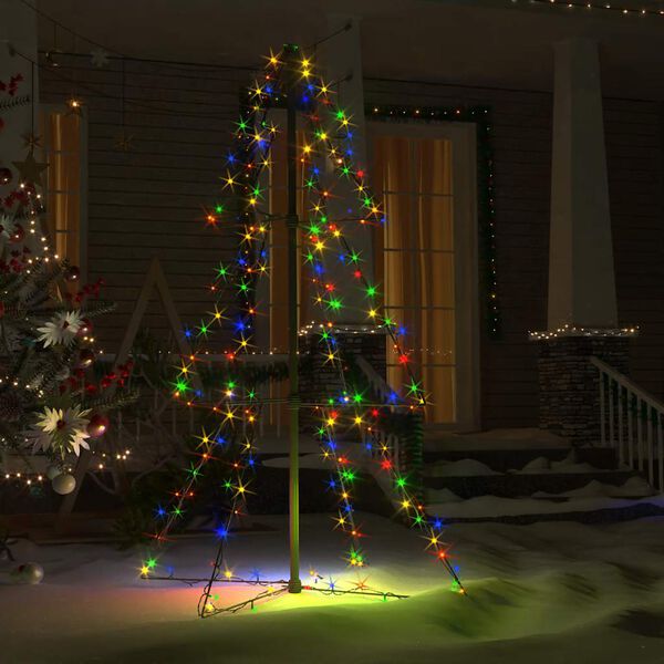 vidaXL Christmas Cone Tree 160 LEDs Indoor and Outdoor 78x120 cm