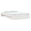 vidaXL Bed Frame without Mattress White Solid Wood 150x200 cm King Size King Size