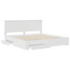 vidaXL Bed Frame with Headboard White 200 x 200 cm Engineered Wood