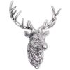 vidaXL Deer Head Decoration Wall-Mounted Aluminium Silver