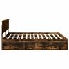 vidaXL Bed Frame Smoked Oak 200 x 200 cm Engineered wood