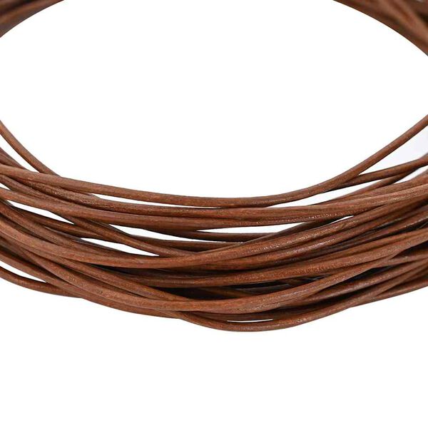 vidaXL Leather Cord Light Brown &Oslash;1 mm x 5 m Leather