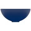 vidaXL Luxury Bathroom Basin Round Matt Dark Blue 32.5x14 cm Ceramic