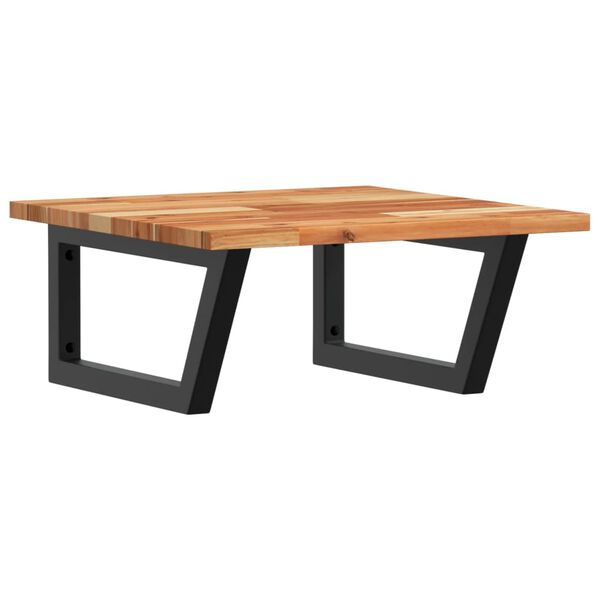 vidaXL Basin Shelf Wall Mounted Steel and Solid Wood Acacia