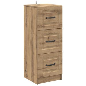 vidaXL Drawer Cabinet Artisan Oak 33 x 34.5 x 87 cm Engineered Wood
