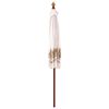 vidaXL Balinese Parasol Cream 215 x 215 x 260 cm Cotton and solid wood
