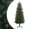 vidaXL Artificial Hinged Christmas Tree 150 cm 150 LEDs Warm White PVC