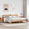 vidaXL Bed Frame without Mattress Wax Brown 180x200 cm Super King Solid Wood Pine