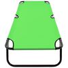 vidaXL Folding Sun Lounger Steel Green