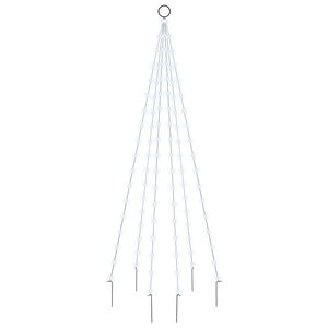 vidaXL Christmas Tree on Flagpole Cold white 108 LEDs 180 cm
