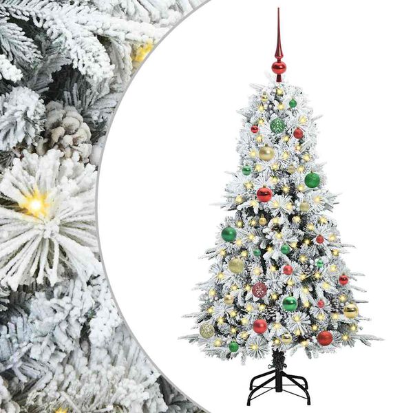 vidaXL Artificial Hinged Christmas Tree Green 150 cm PE and PVC