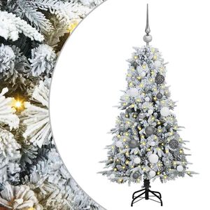 vidaXL Artificial Hinged Christmas Tree White 120 cm PE and PVC