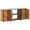 vidaXL Kitchen Storage Set with Shelf 3 pcs Rusty Weathering Steel