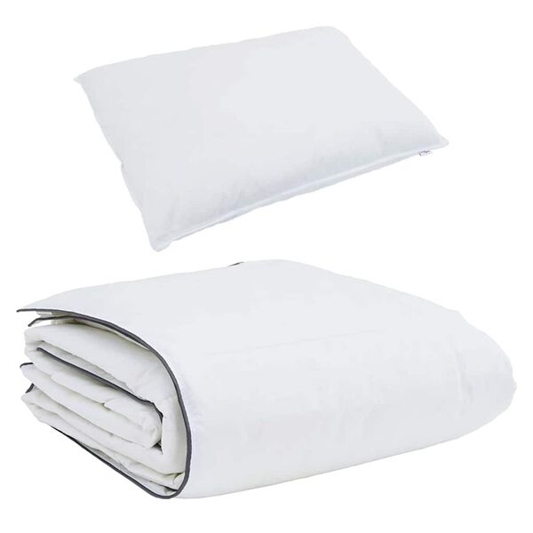 vidaXL Winter Duvet with Pillow 2 pcs White Down Feather