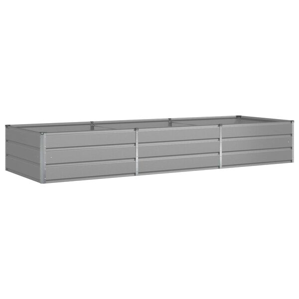 vidaXL Planter Light Grey 290 x 100 x 45 cm Galvanised Steel