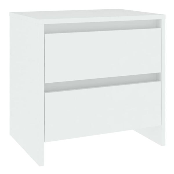 vidaXL Bedside Cabinet White 45x34.5x44.5 cm Engineered Wood