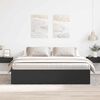 vidaXL Bed Frame without Mattress Black 180x200 cm Super King Super King Size