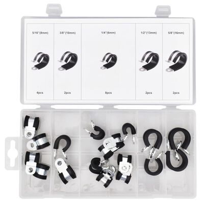 18 pcs Rubber Insulated Clamp Assortment Kit