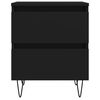 vidaXL Bedside Cabinet Black 40x35x50 cm Engineered Wood