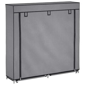 vidaXL Shoe Cabinet | Grey | Iron and Non-woven Fabric | Medium | Shoe Cabinet