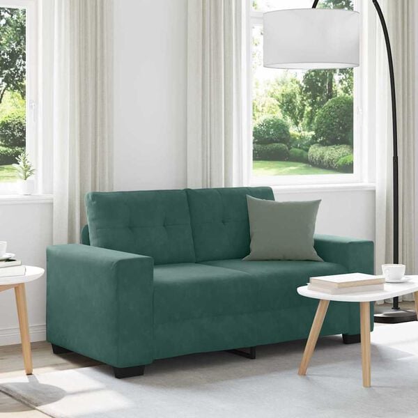 vidaXL Sofa 120cm Dark Green Poly velvet