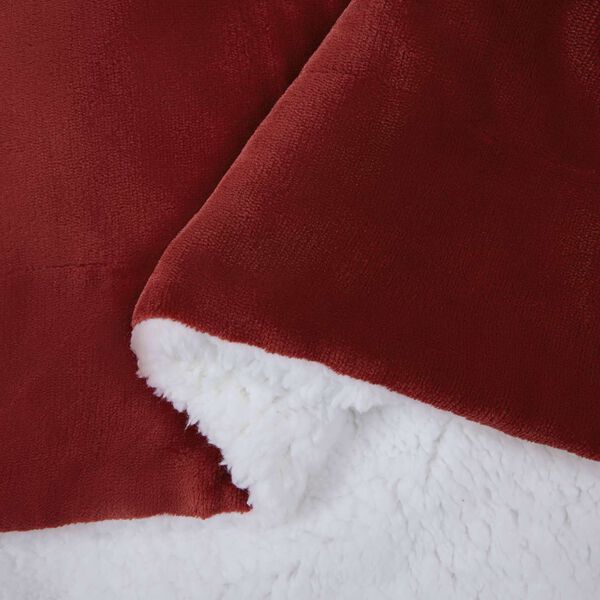 vidaXL Throw Blanket Bordeaux Red 130 x 150 cm Fleece
