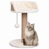 vidaXL Cat Tree | Beige | Flakeboard, Seagrass, Plush, Jute | Compact