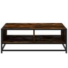 vidaXL Coffee Table Smoked Oak 80x80x30 cm Engineered Wood and Metal