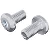 vidaXL Lock Screw Plain 2 pcs Silver M6 x 12 mm Steel