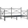 vidaXL Daybed with Trundle without Mattress Black 100x200 cm Steel