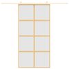 vidaXL Sliding Door Gold 102.5x205 cm Frosted ESG Glass and Aluminium