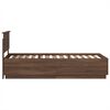 vidaXL Bed Frame with Headboard Brown Oak 100 x 200 cm Engineered Wood