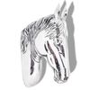 vidaXL Horse Head Decoration Wall-Mounted Aluminium Silver